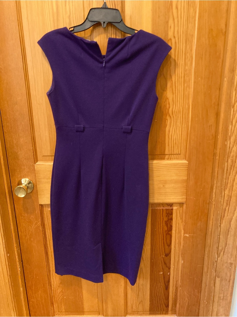 Calvin Klein Deep Purple Cap-Sleeve Sheath Dress
